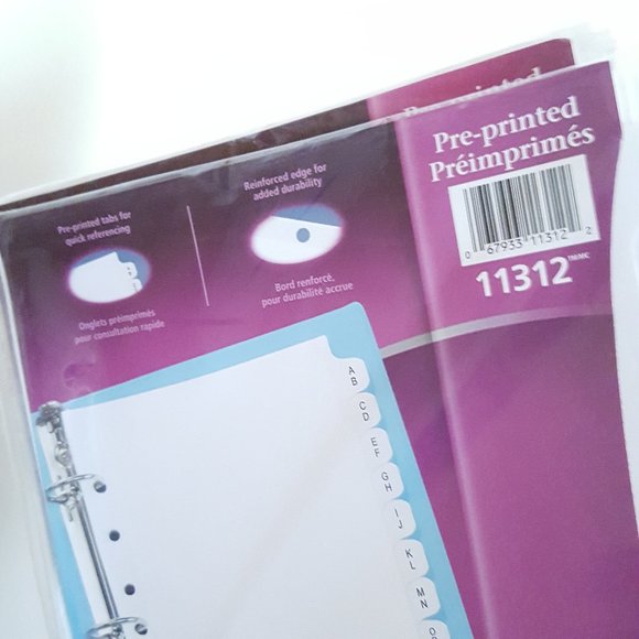 2/$20 Personal Binder Organizer With 2 Sets of Page Dividers [Half Letter] - Picture 3 of 13